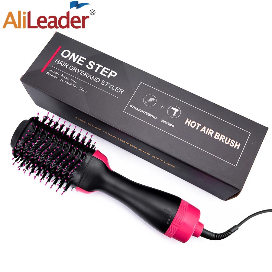 One Step 3 in 1 Hair Dryer & Styler – Professional Hot Air Brush, Hair Volumizer, Straightener & Curler | Multifunctional Blow Dryer Brush for Women