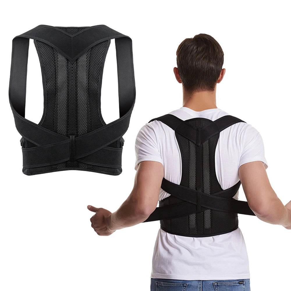 Posture Corrector Belt – Adjustable Back Support Brace for Men & Women | Shoulder Alignment, Sitting Position & Back Pain Relief