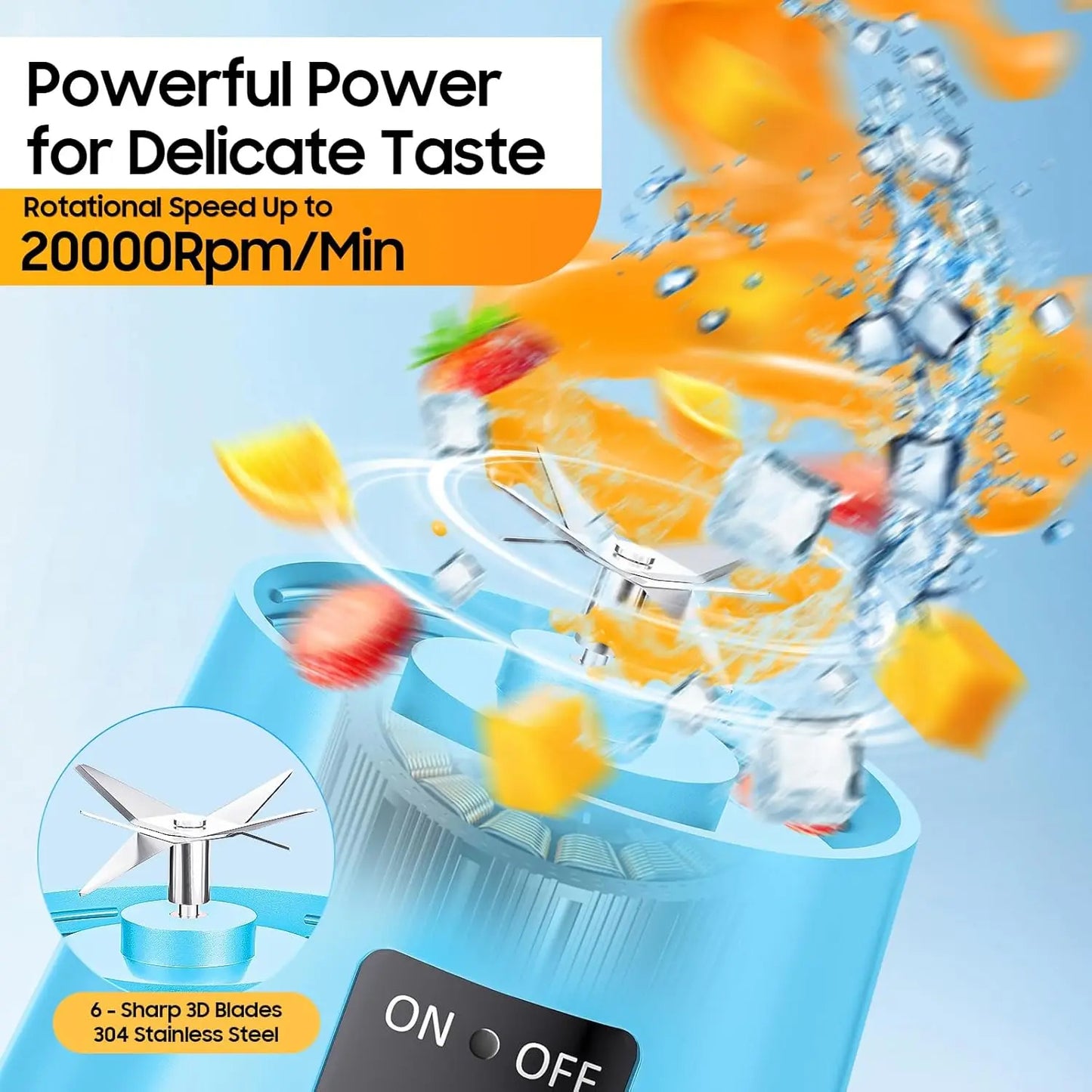 Mini Portable Blender for Shakes & Smoothies – USB Charging, On-the-Go Use