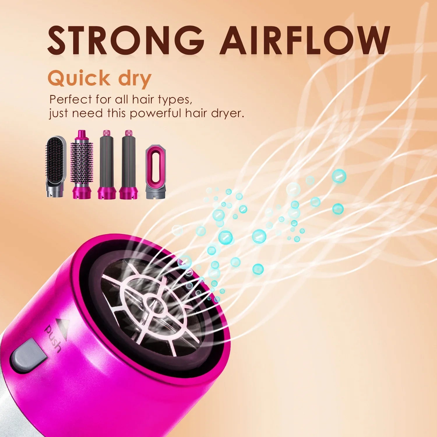 5-in-1 Multi-Function Professional Hair Styler – Hair Dryer, Hair Curler, Hot Air Brush, Straightener & Volumizer
