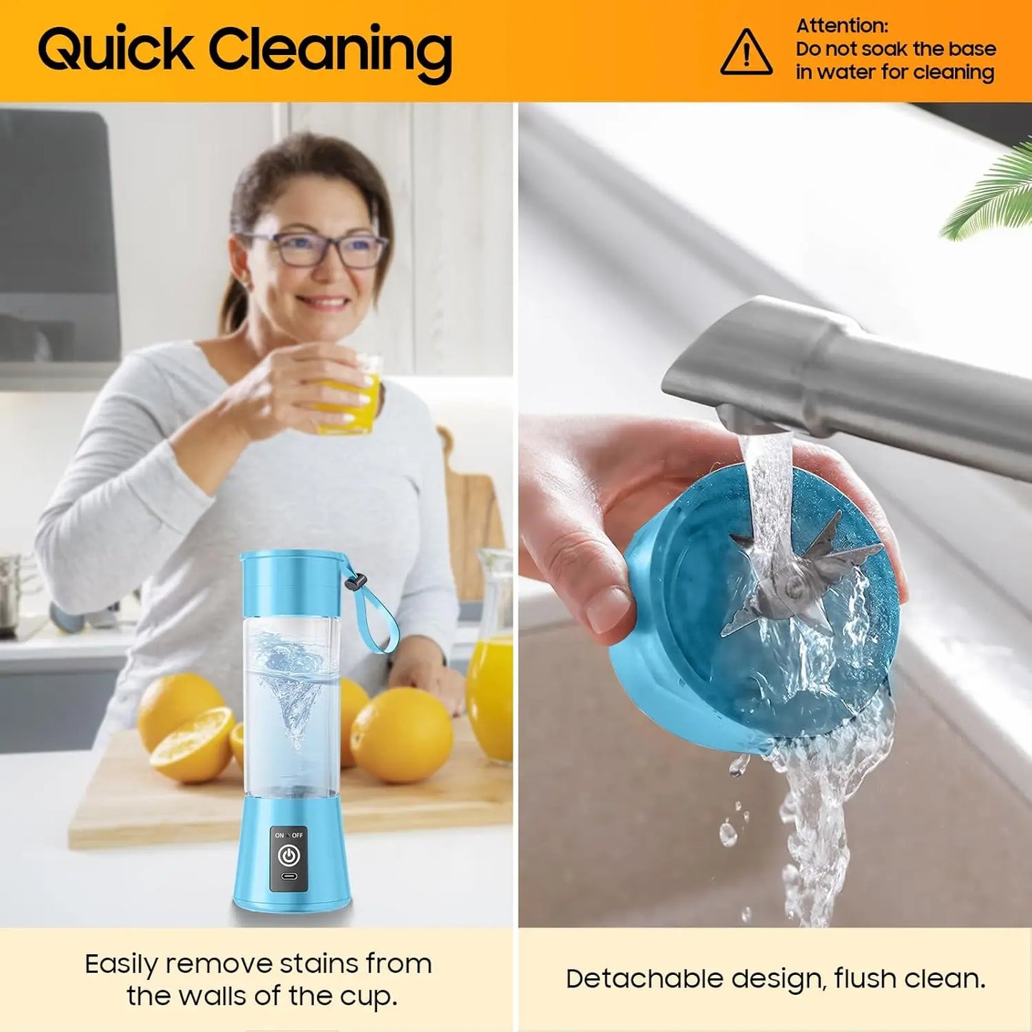Mini Portable Blender for Shakes & Smoothies – USB Charging, On-the-Go Use