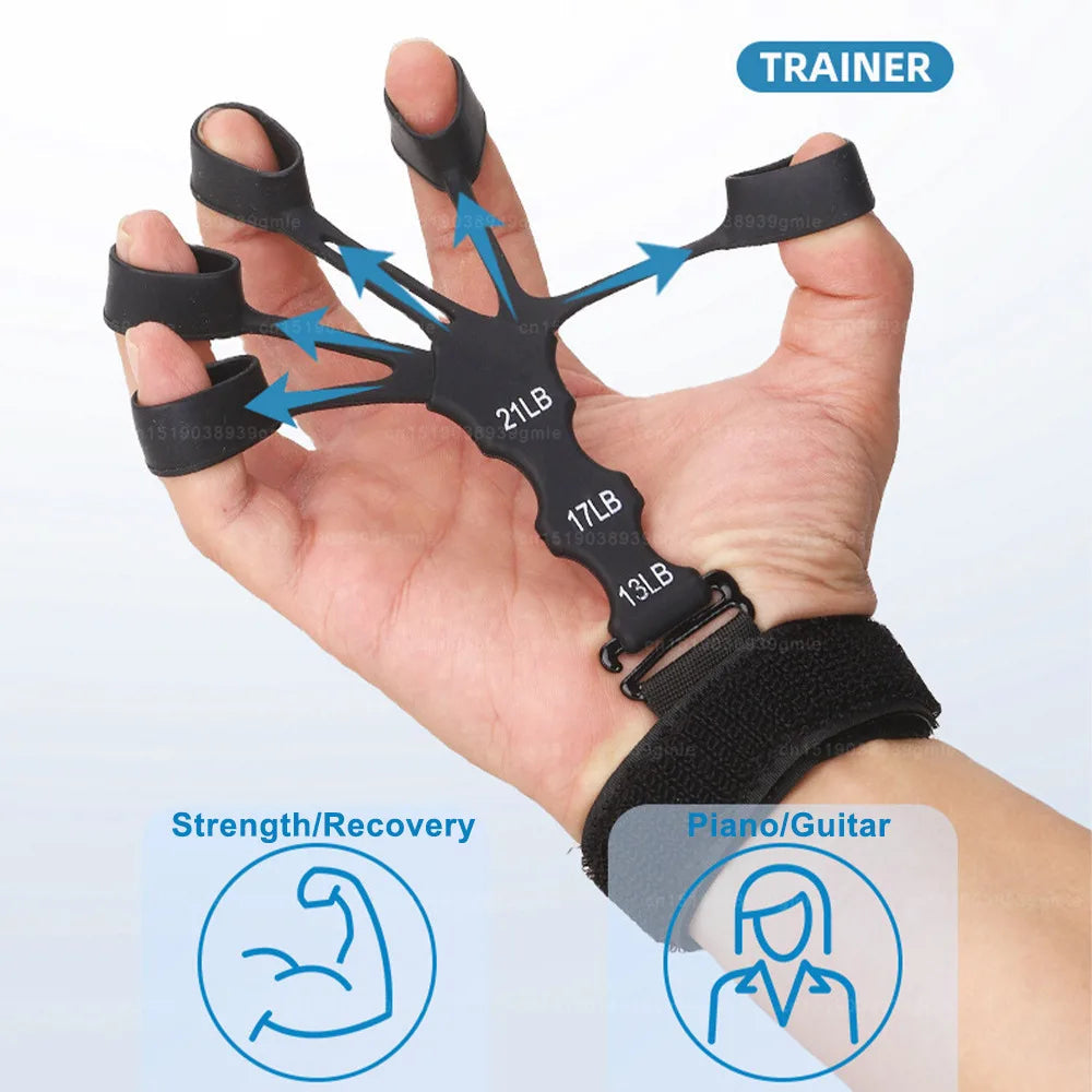 💪 Finger Gripper Strength Trainer – Hand & Finger Exerciser for Strength Training & Therapy (Multicolor, No Color Choice)