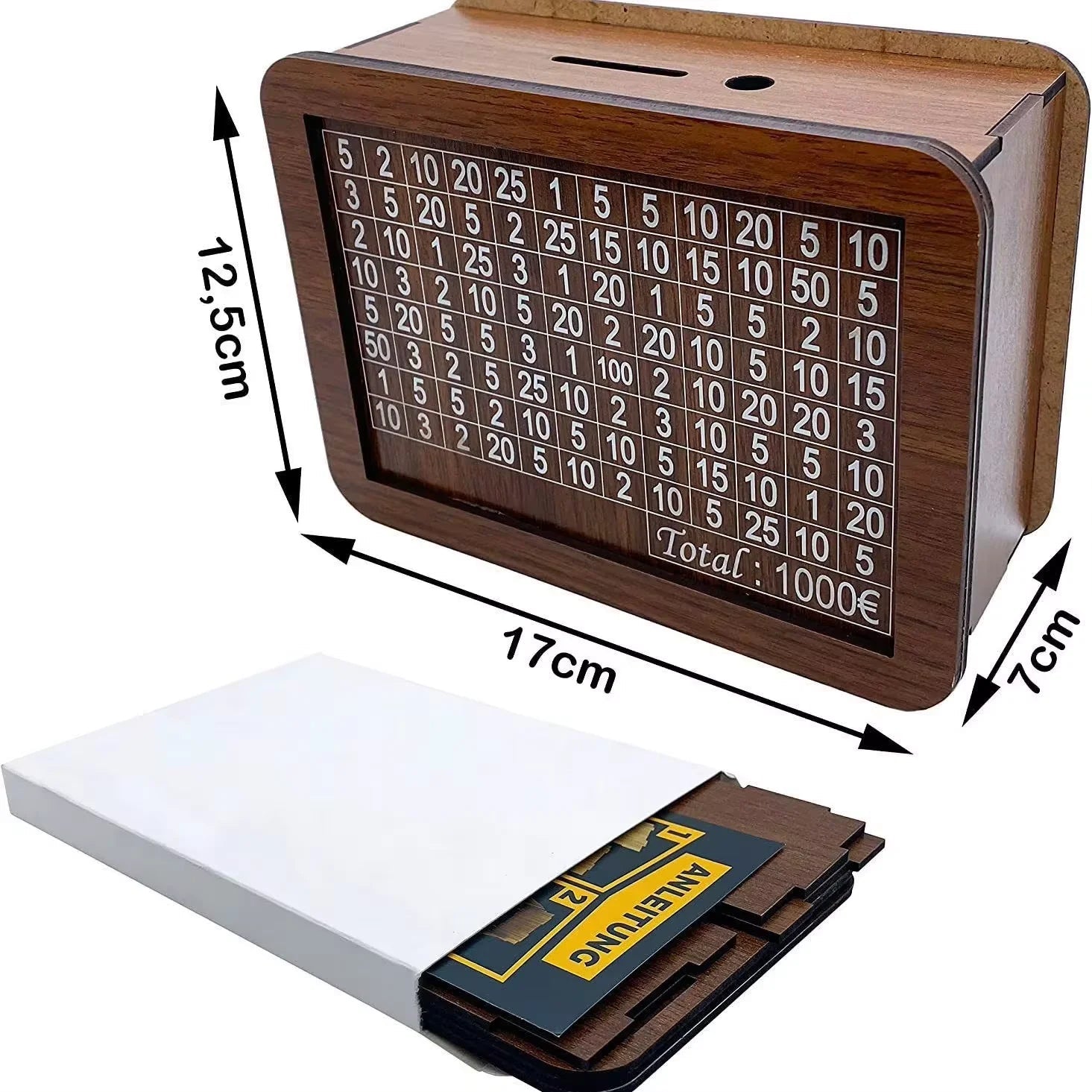 Umrah Money Saving Box – Wooden & Acrylic Coin Bank for Hajj and Umrah Preparation | Islamic Savings Organizer