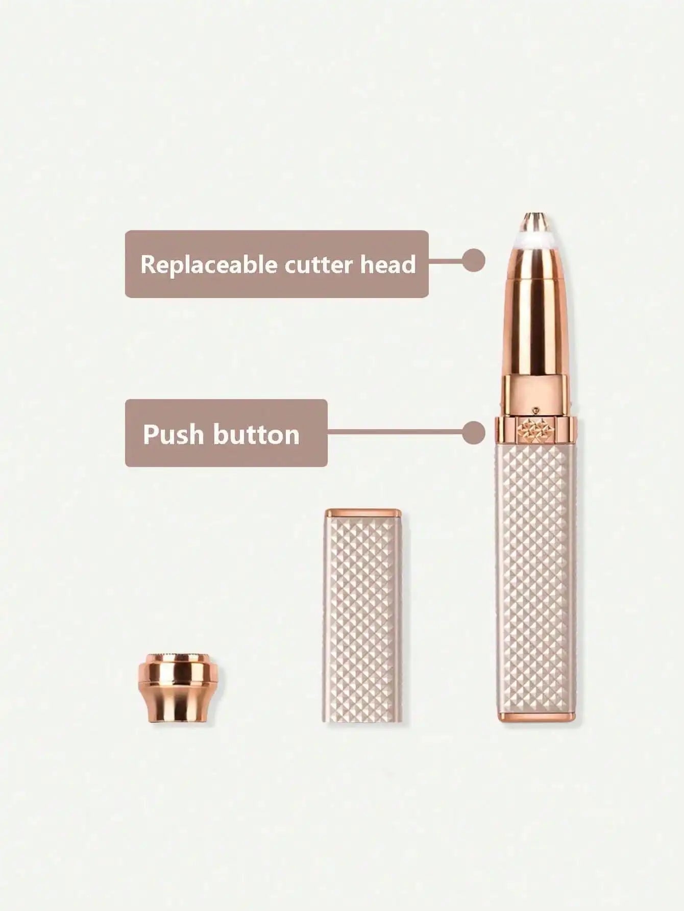 Rechargeable 2 in 1 Electric Hair Remover & Trimmer for Women – Painless Facial Razor with LED Light for Eyebrow, Lip, Chin & Bikini