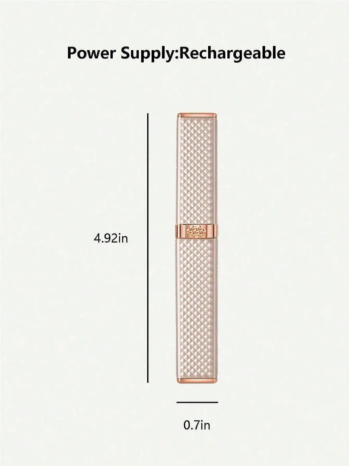 Rechargeable 2 in 1 Electric Hair Remover & Trimmer for Women – Painless Facial Razor with LED Light for Eyebrow, Lip, Chin & Bikini